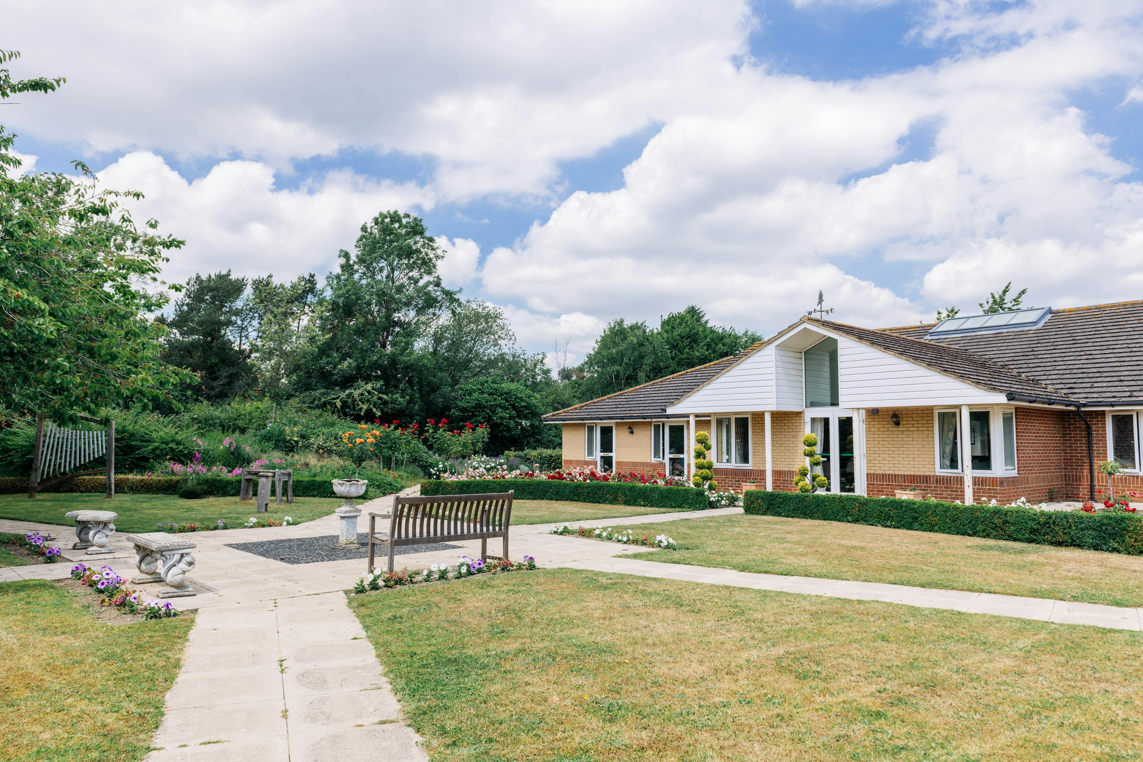 Garden at Oulton Park Care Home in Lowestoft, Suffolk