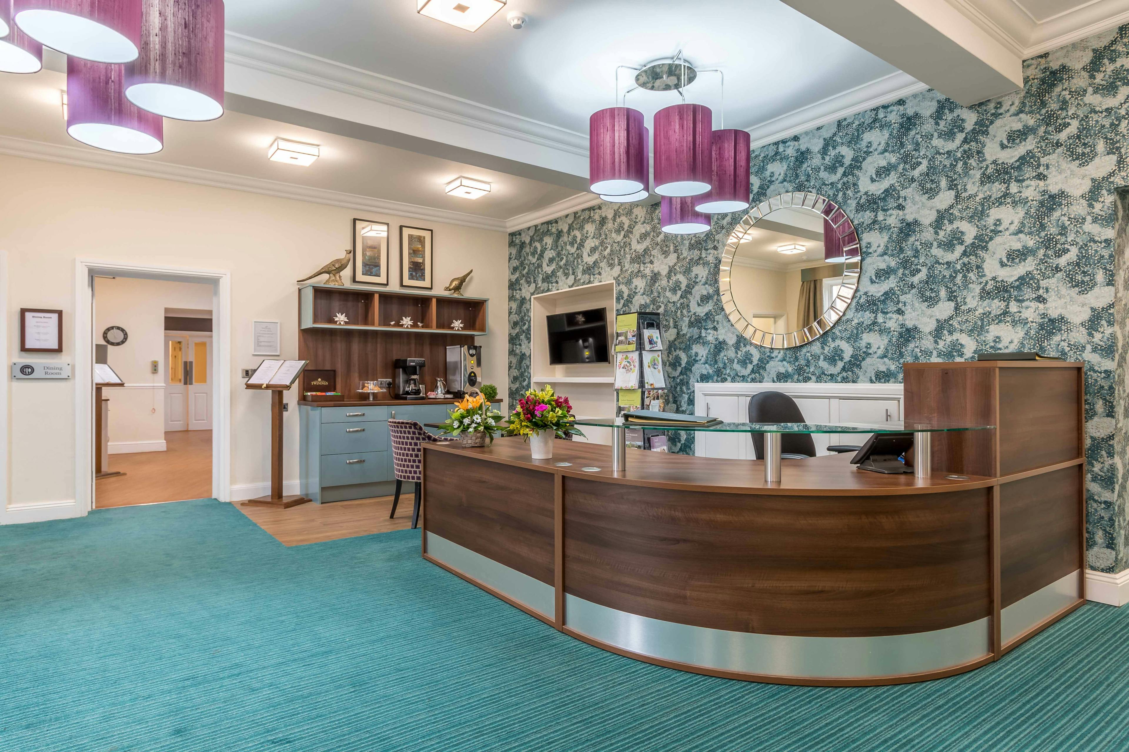 Reception at Oxford Beaumont Care Home in Oxford, Oxfordshire