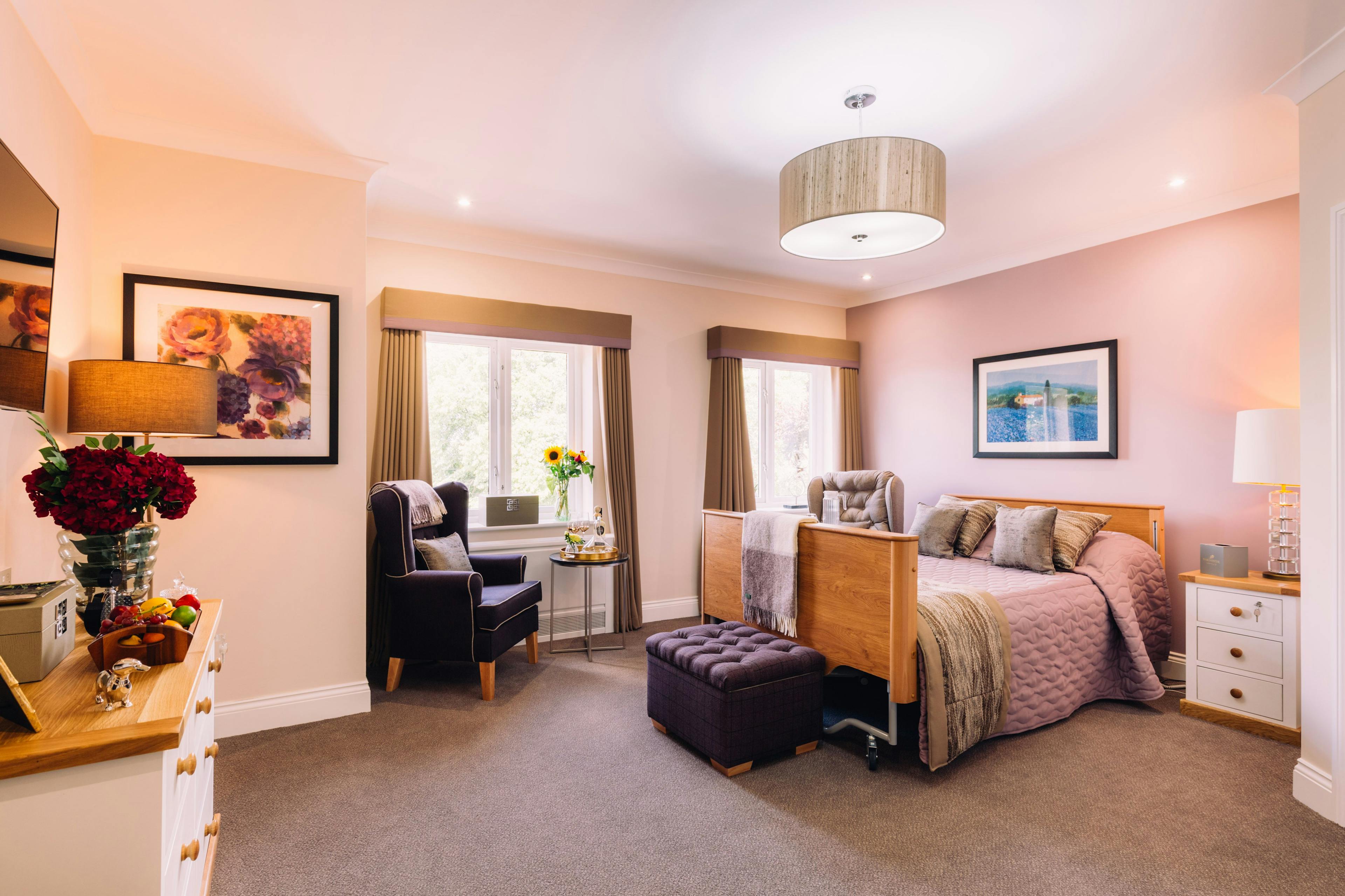 Bedroom at Peony Court Care Home in Croydon, Greater London