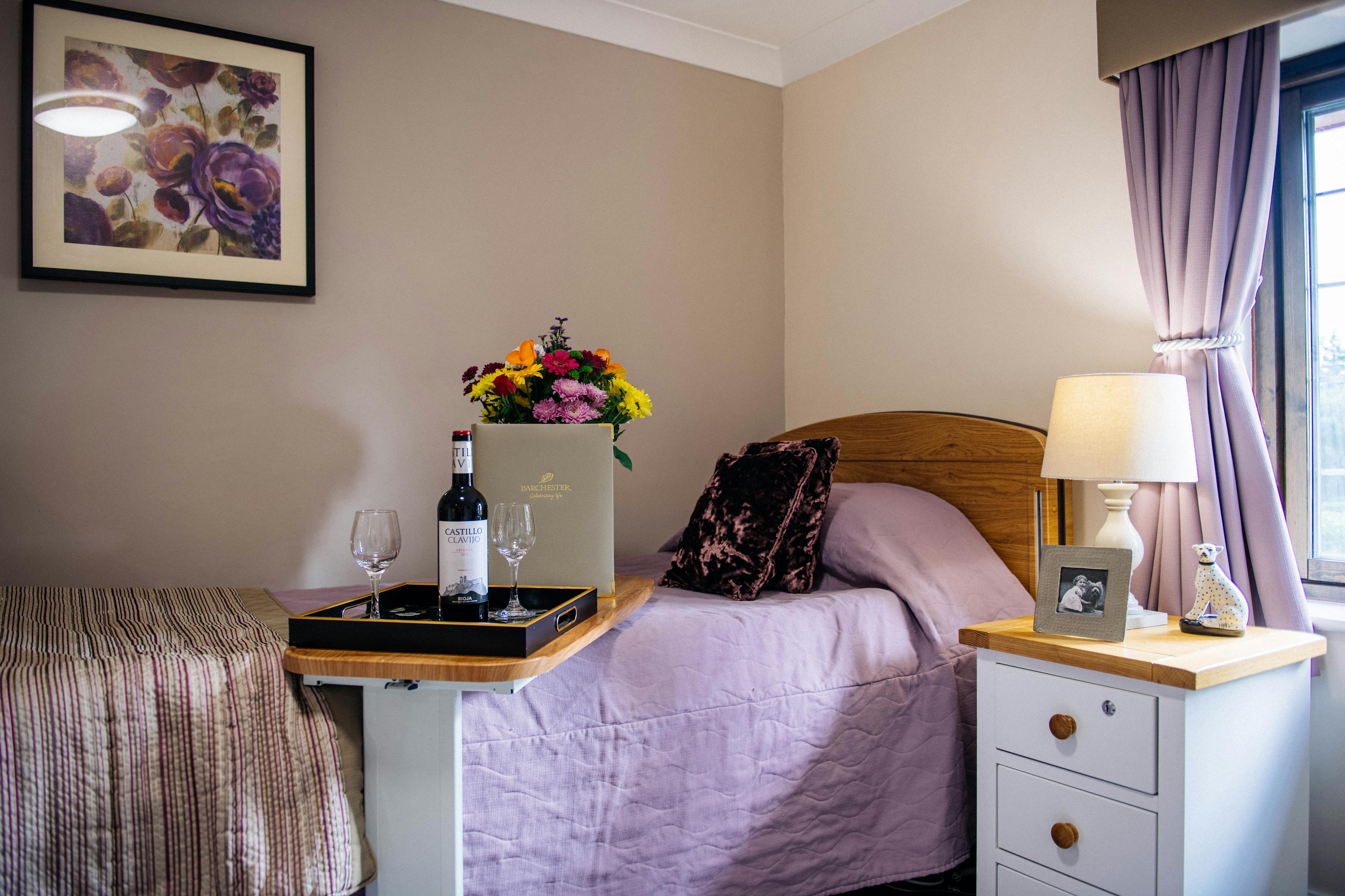 Bedroom at Reigate Beaumont Care Home in Reigate, Surrey