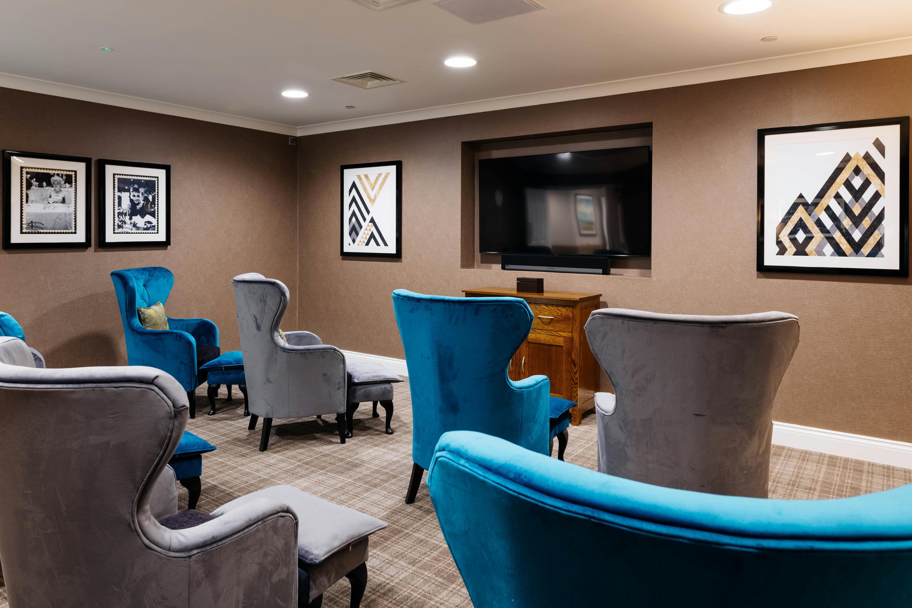 Cinema at Snowdrop Place Care Home in Southampton, Hampshire