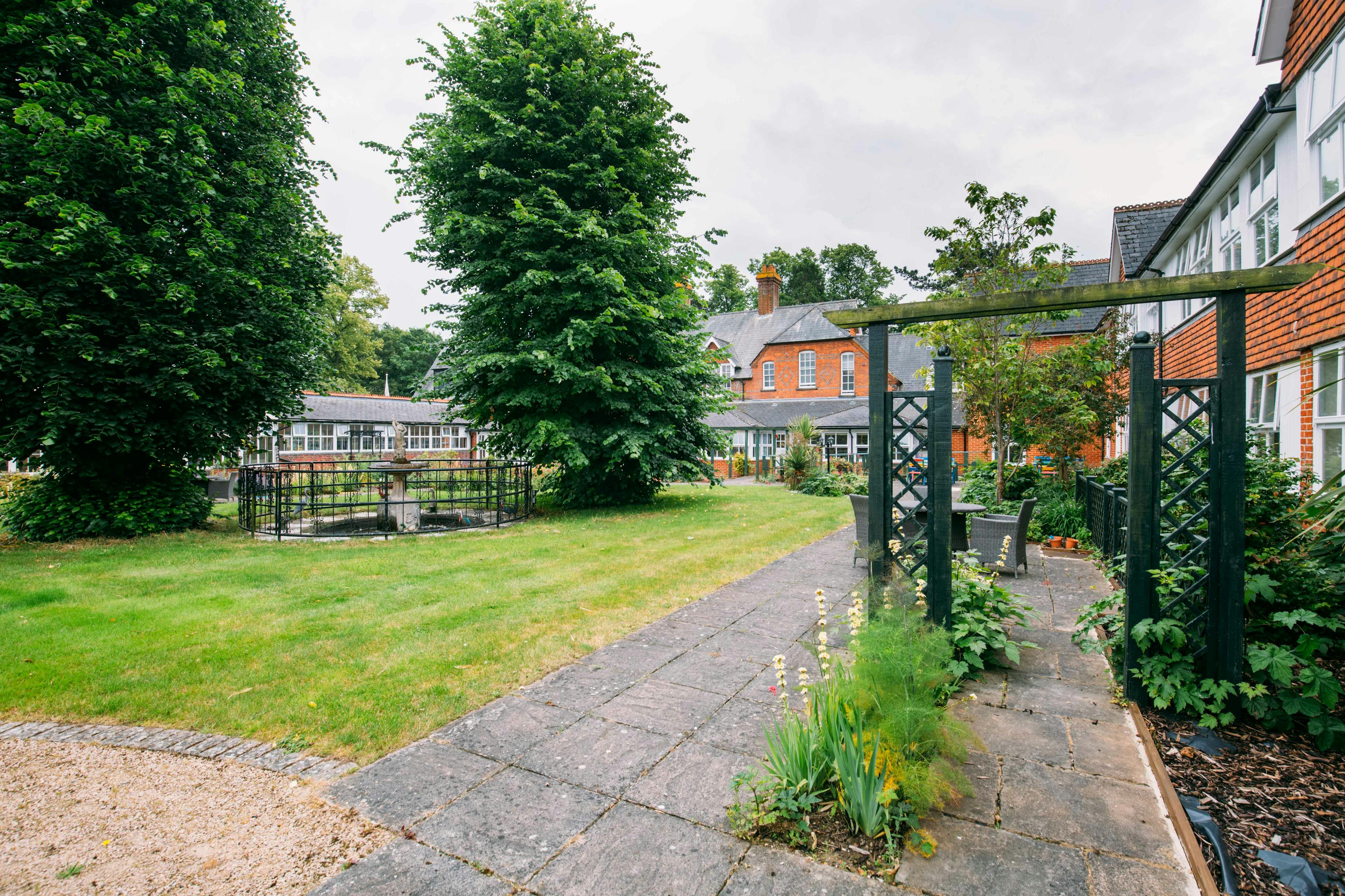 Garden at St Thomas Care Home in Basingstoke, Hampshire