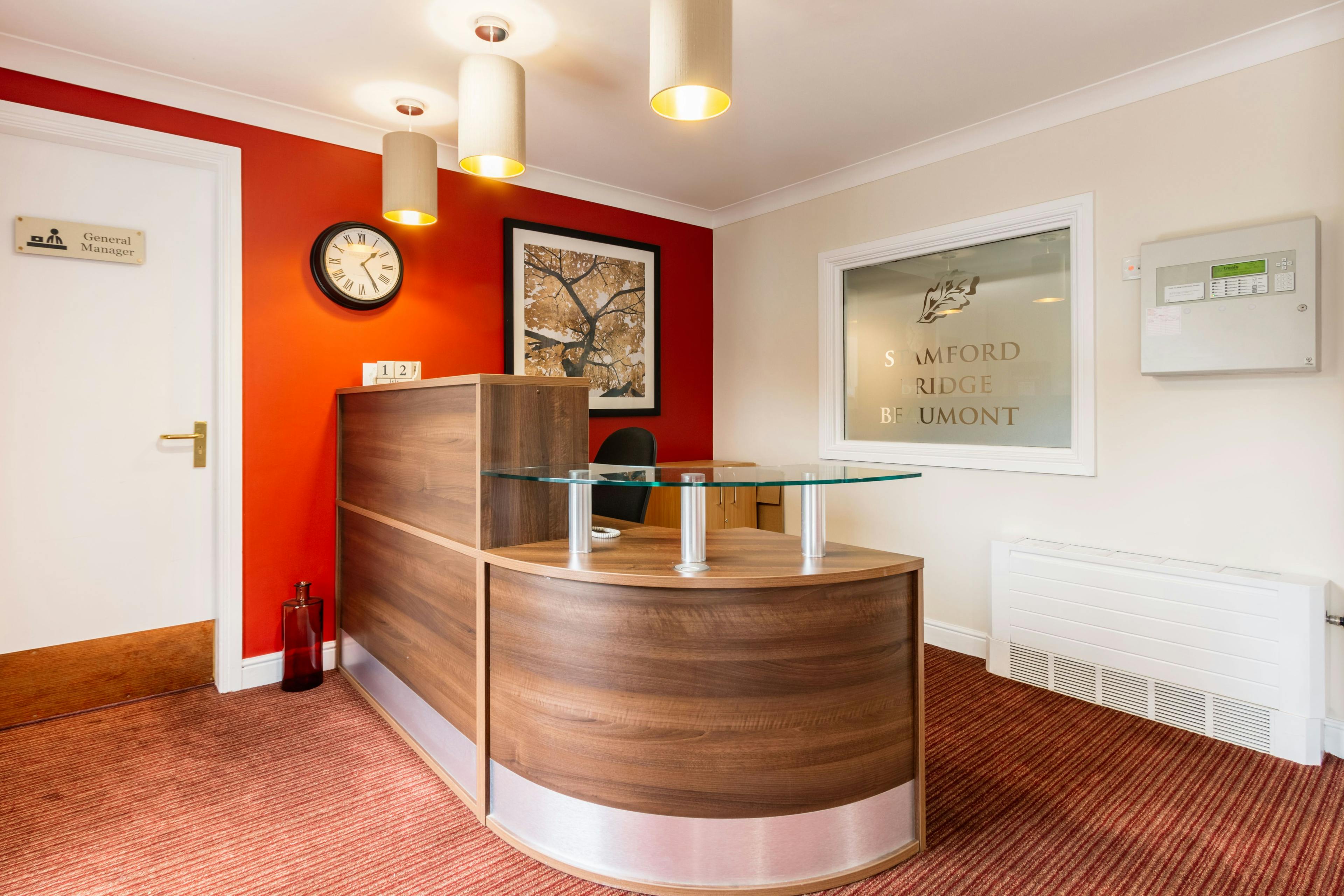 Reception at Stamford Bridge Beaumont Care Home in York, North Yorkshire