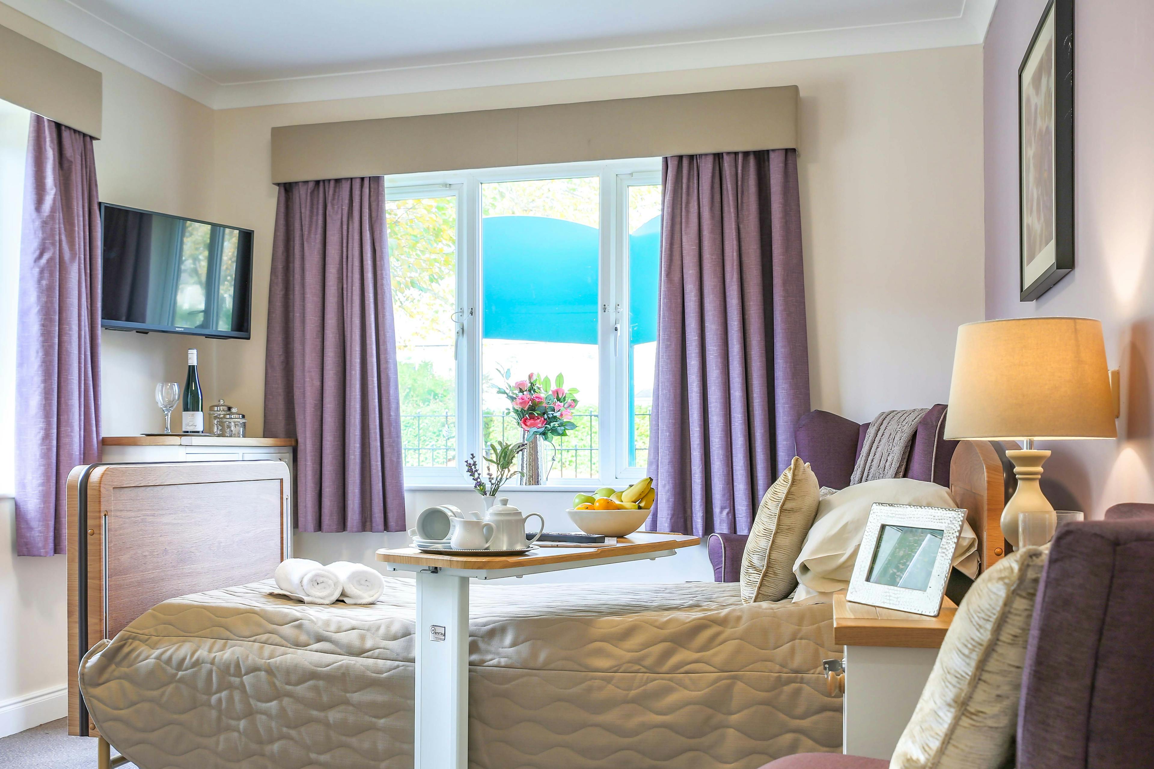 Bedroom at Station Court Care Home in Ashington, Northumberland