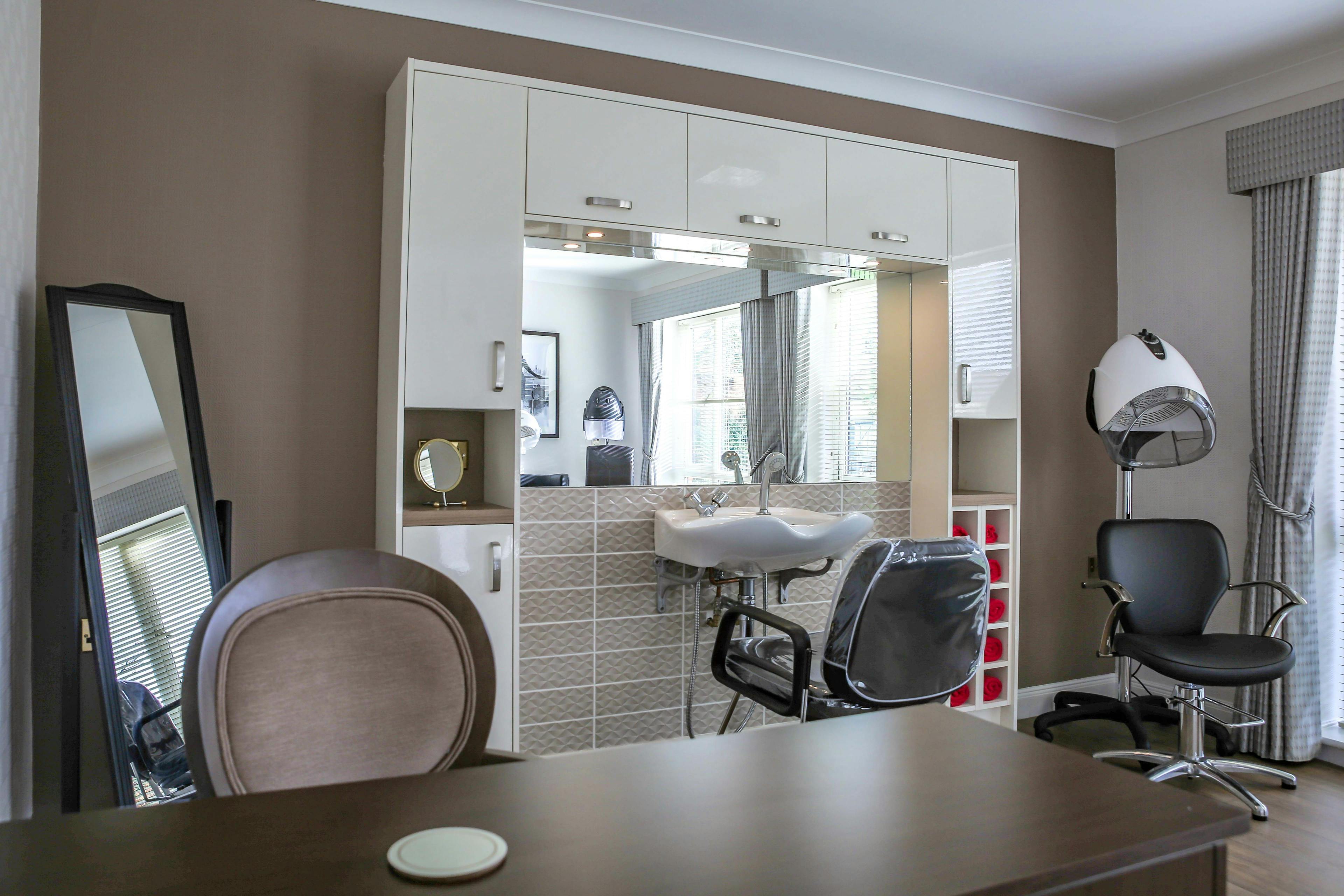 Salon at Station Court Care Home in Ashington, Northumberland