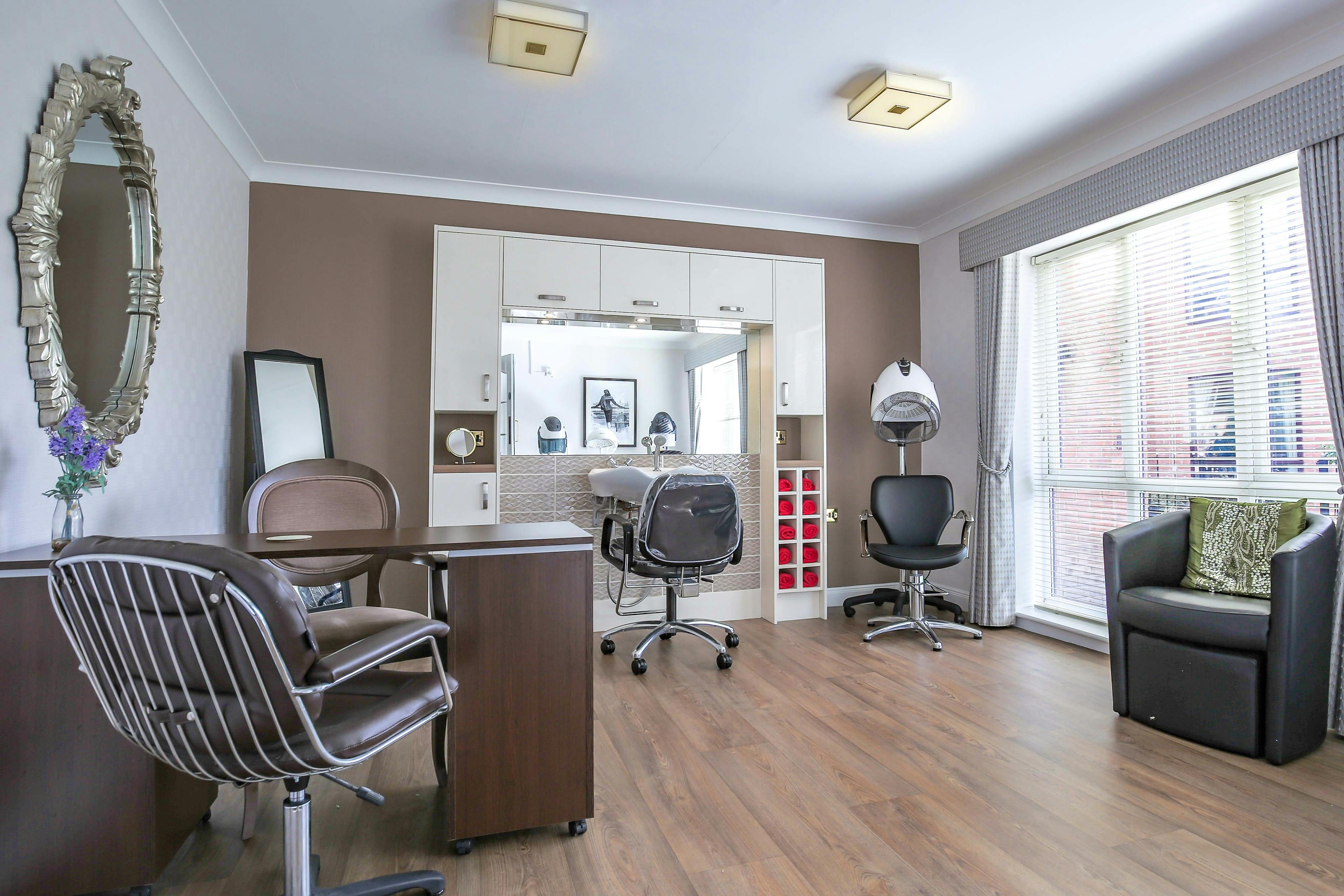 Salon at Station Court Care Home in Ashington, Northumberland