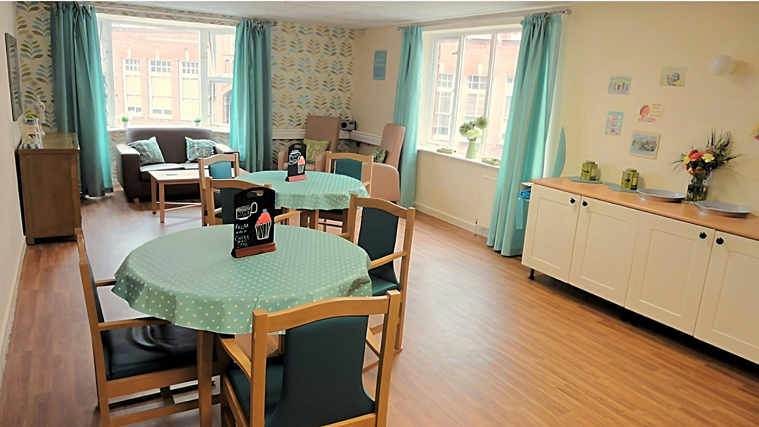 The dining area at Barnes Court Care Home in Sunderland, Tyne and Wear