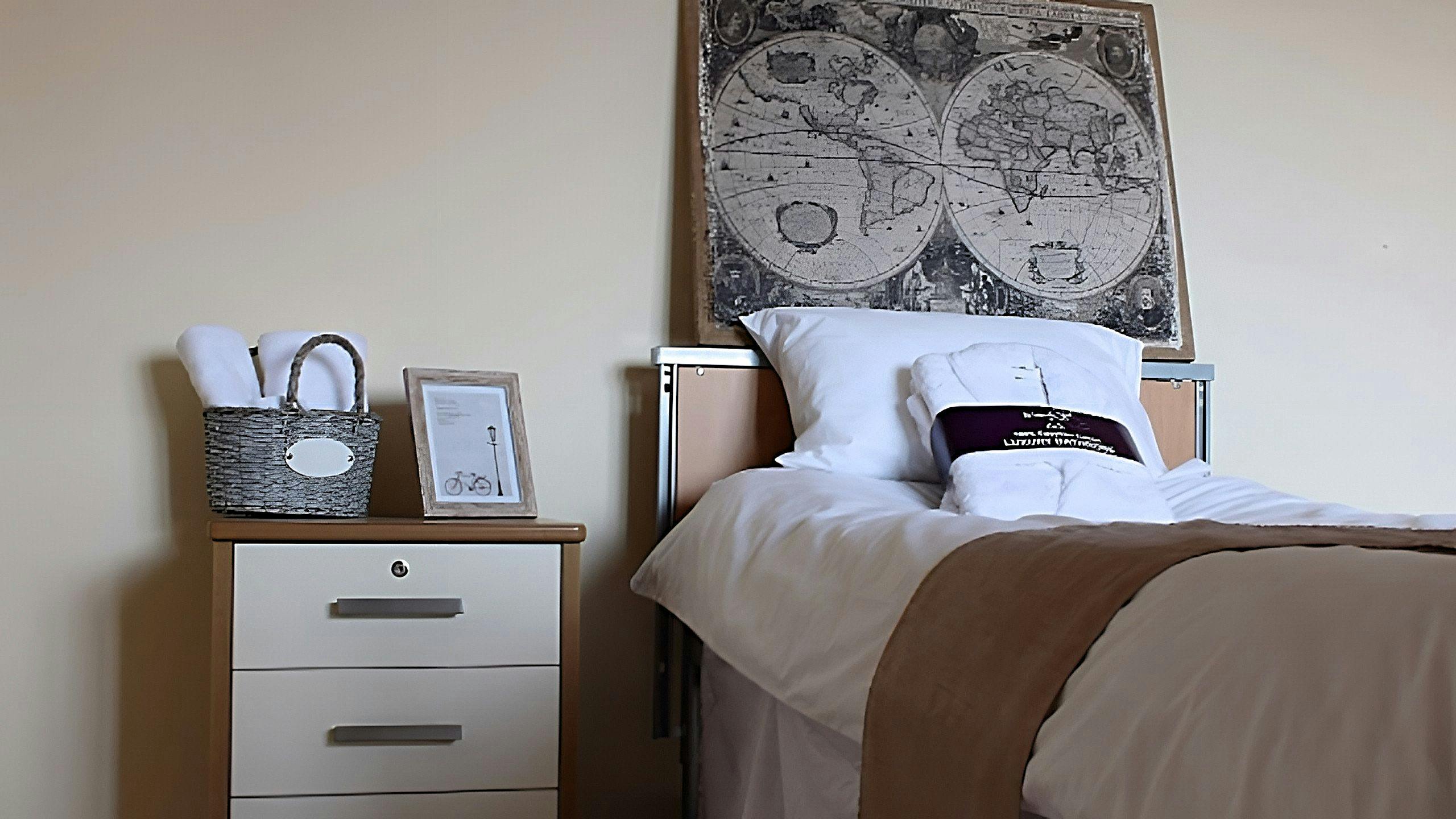Bedroom at Barnes Court Care Home in Sunderland, Tyne and Wear