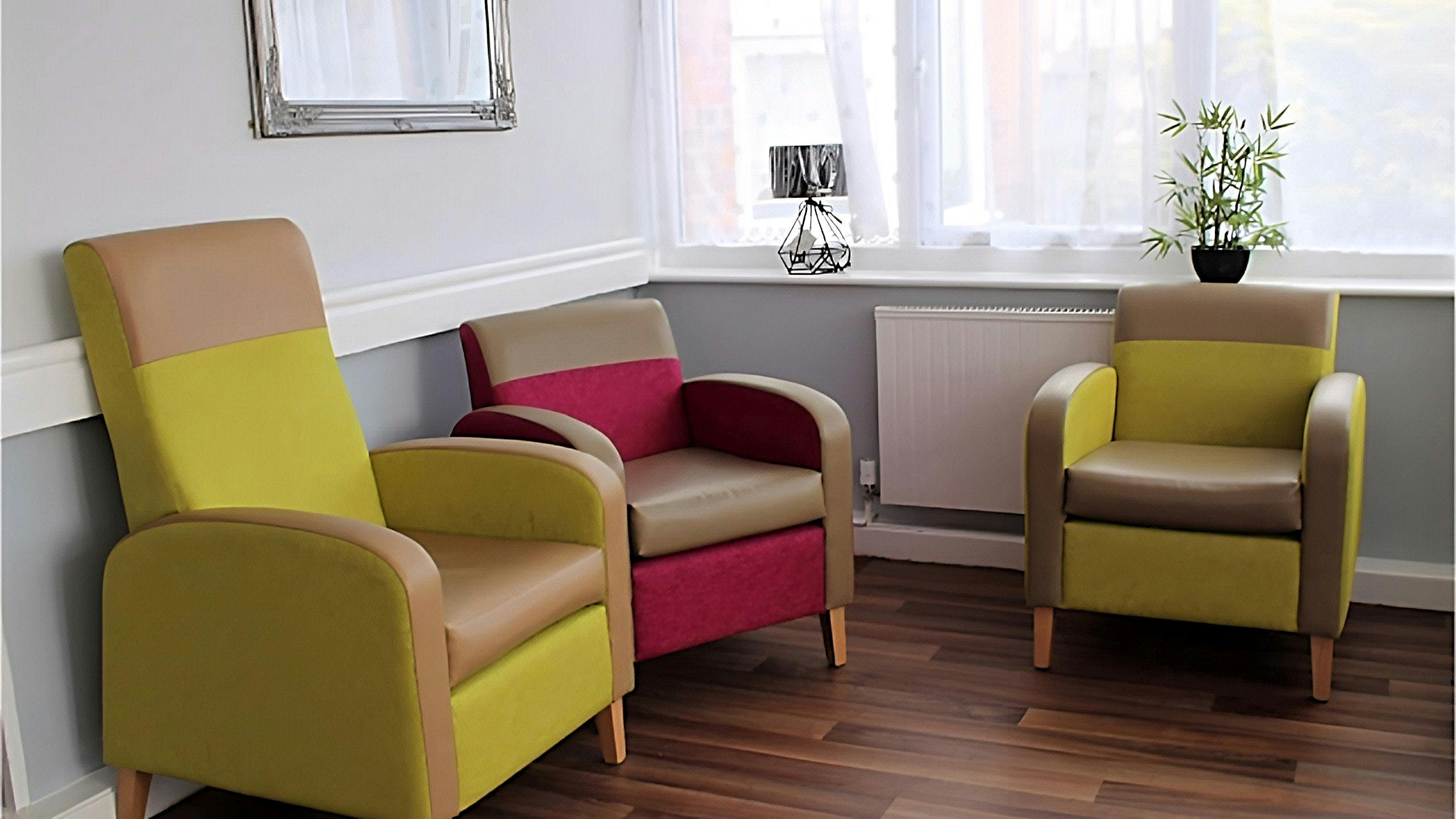 The lounge area at Barnes Court Care Home in Sunderland, Tyne and Wear
