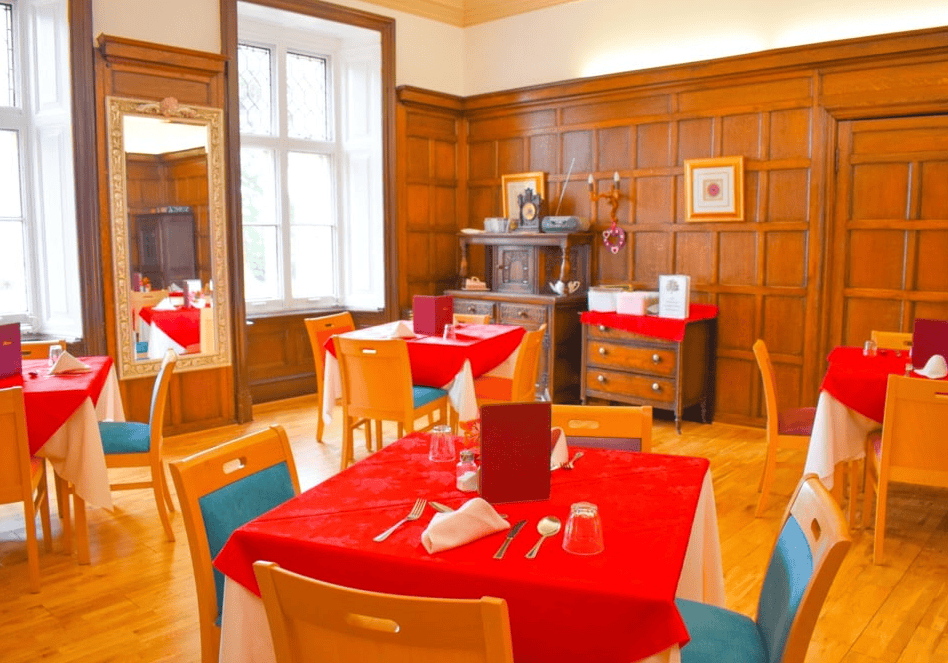 Dining room of Bilton Hall in Harrogate, Yorkshire