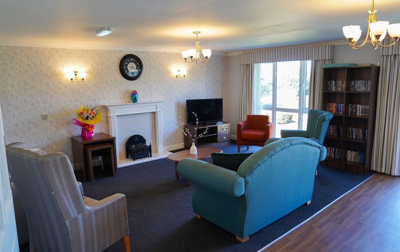 Communal Lounge at Birchwood Court Care Home in Peterlee, County Durham