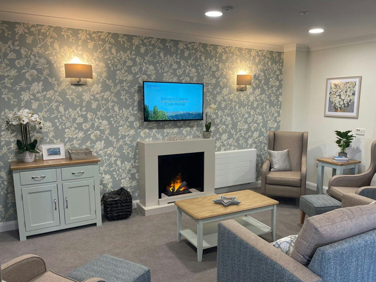 Communal Lounge at Bishop's Cleeve Care Home in Cheltenham, Gloucestershire