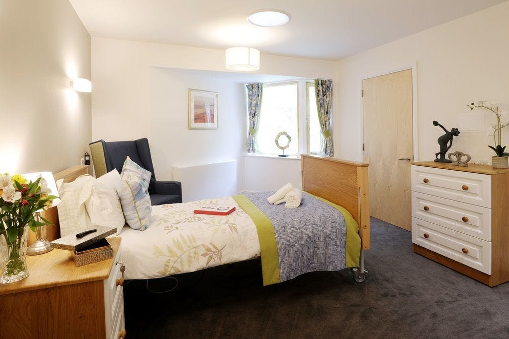 Bedroom at Borovere Care Home, Alton, Hampshire