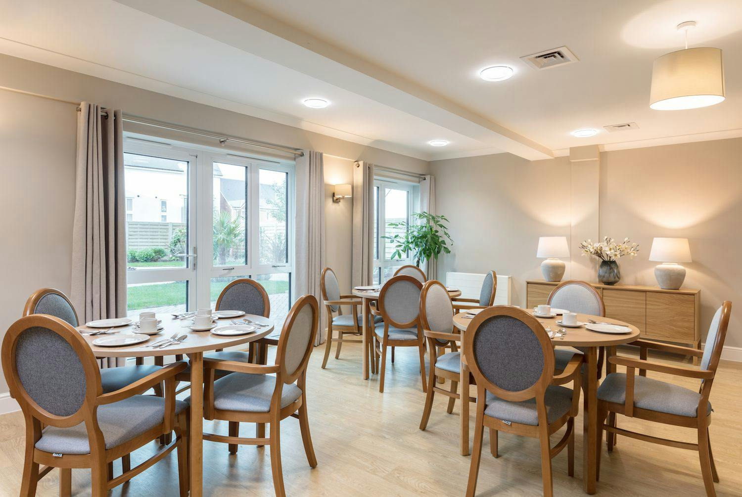 Dining area of Brabourne care home in Ashford, Kent