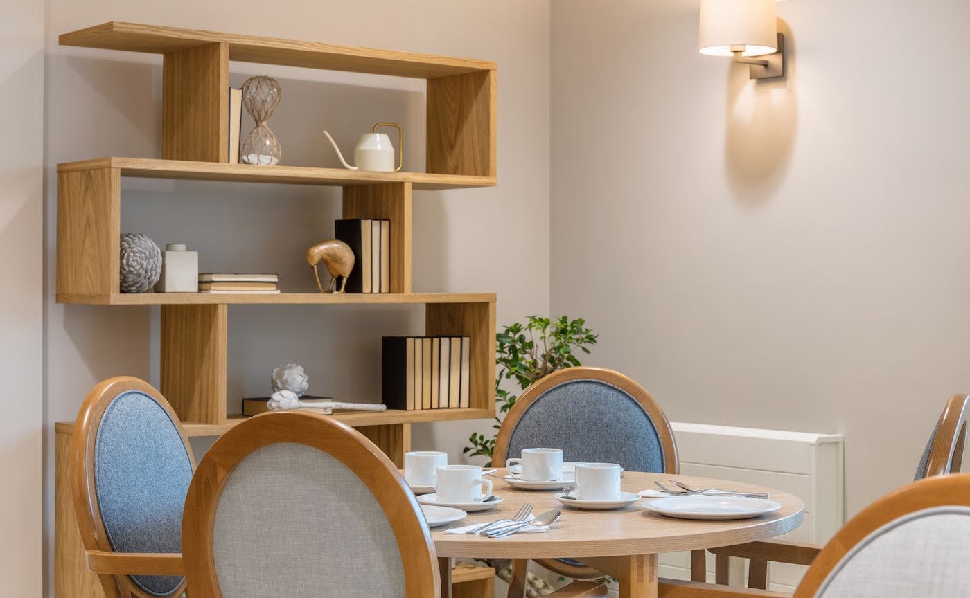 Dining area of Brabourne care home in Ashford, Kent