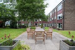Garden at Bradwell Court Care Home in Congleton, Cheshire East