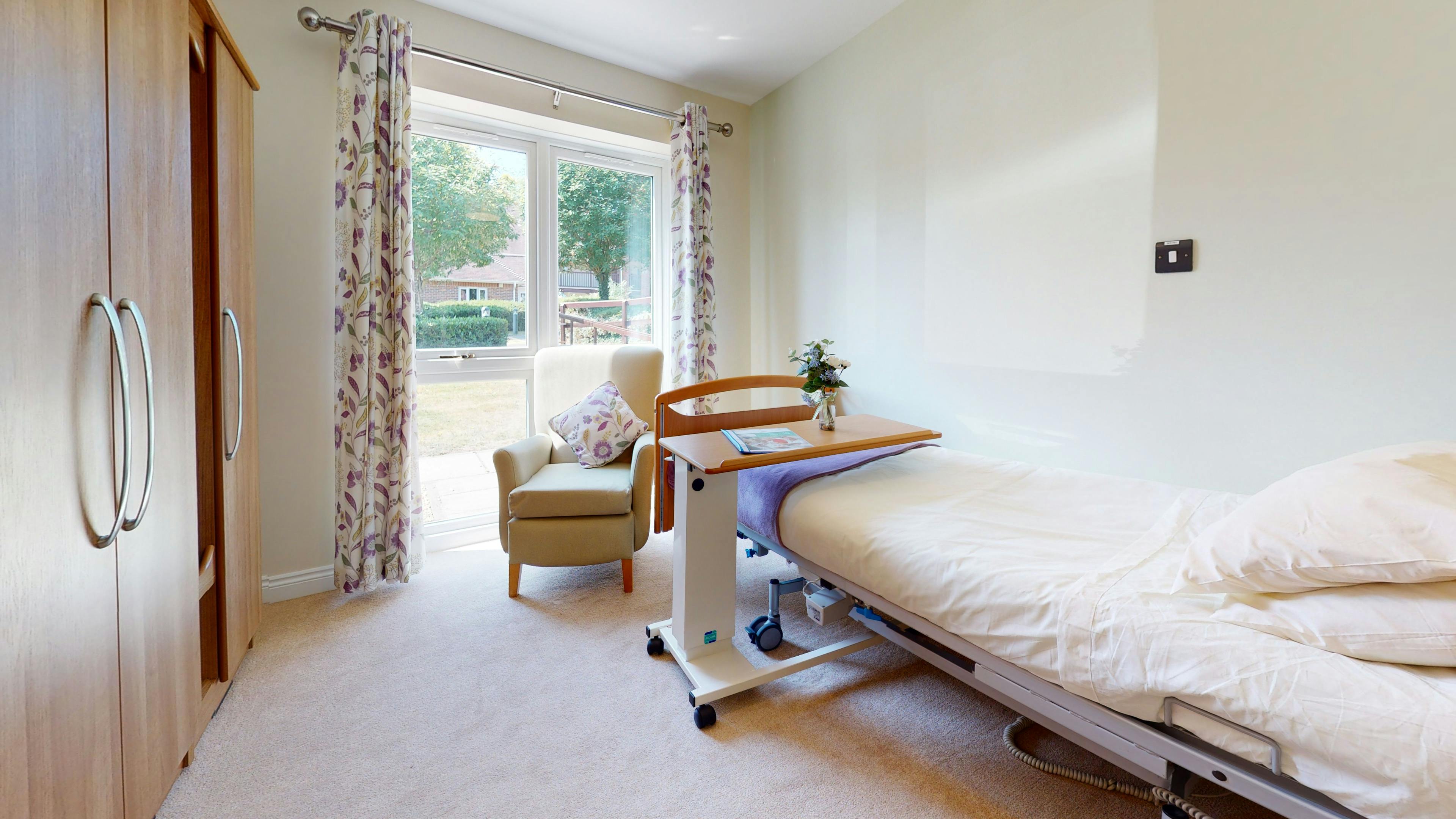 Bedroom at Alton Nursing Home, Alton, Hampshire