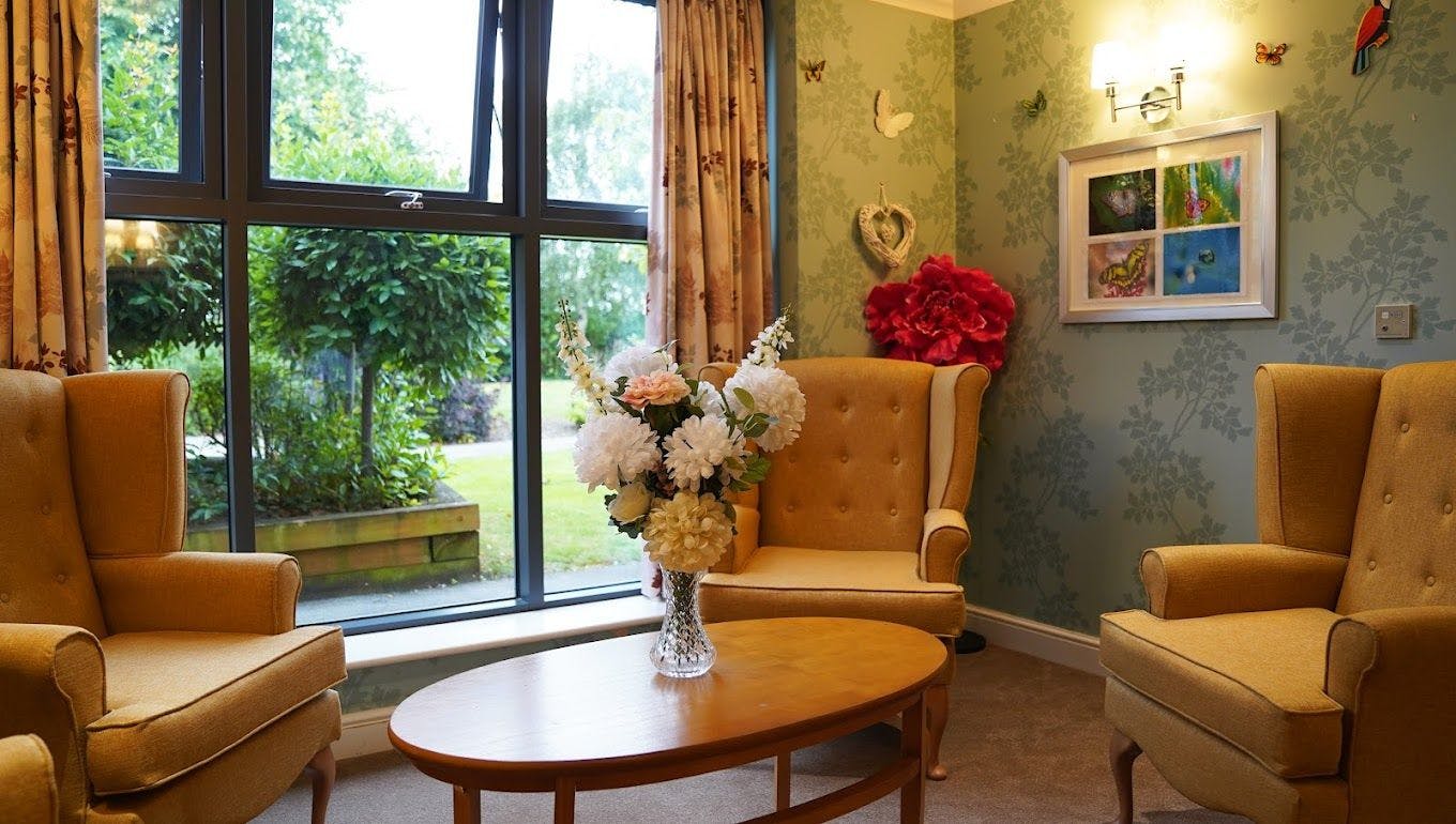Communal Lounge at Exterior of Briarscroft Care Home in Birmingham, West Midlands