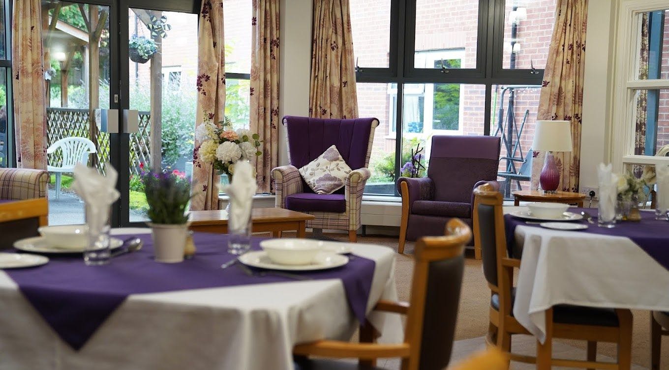 Dining Room at Exterior of Briarscroft Care Home in Birmingham, West Midlands