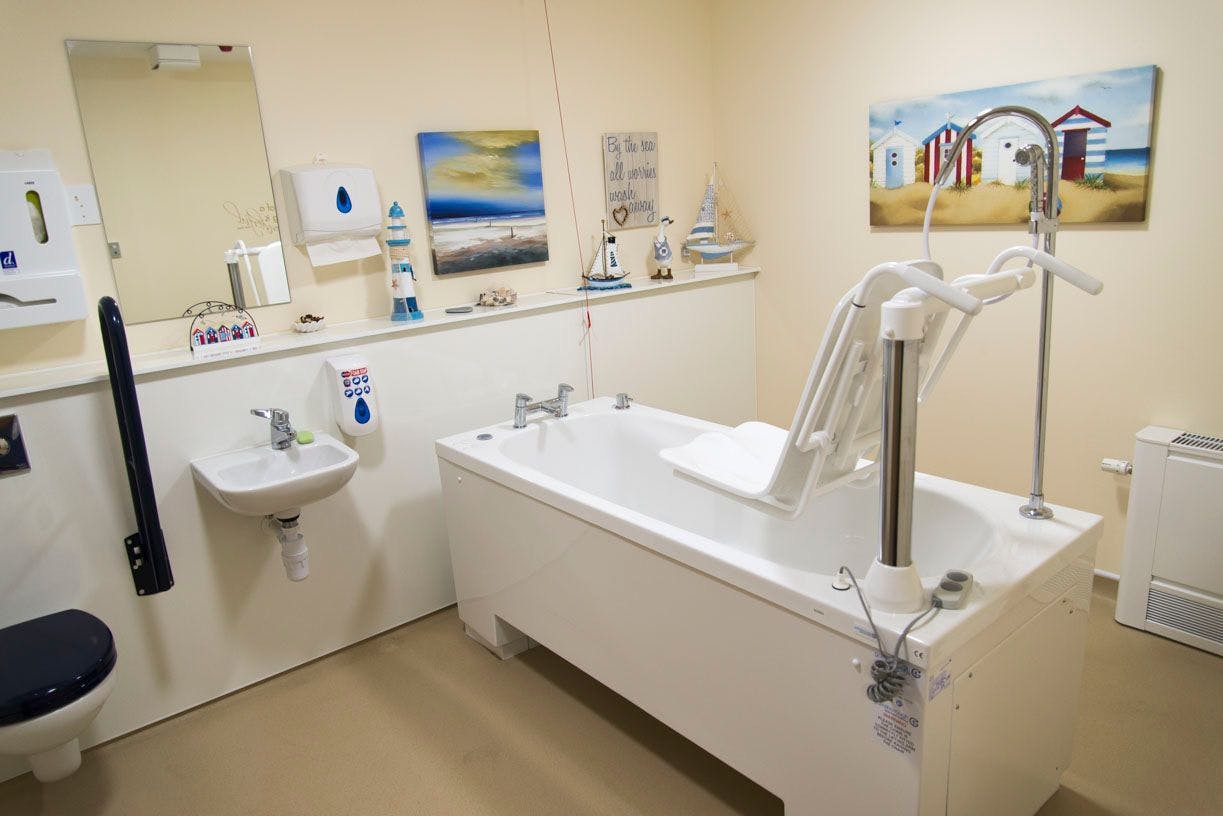 Bathroom at Bridge view Care hHome in Dundee, Scotland