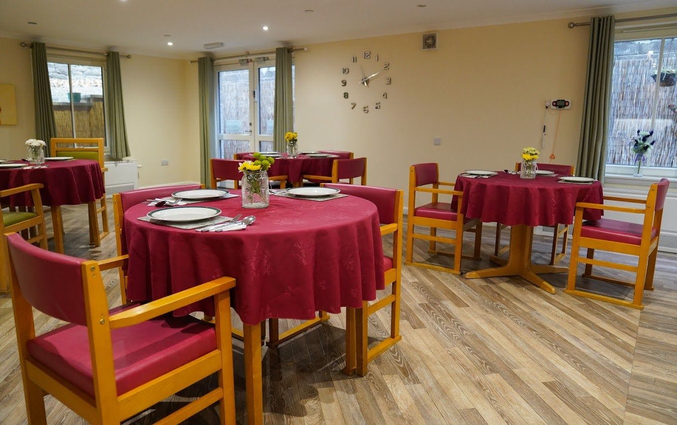 Dining Room at Bridge view Care hHome in Dundee, Scotland