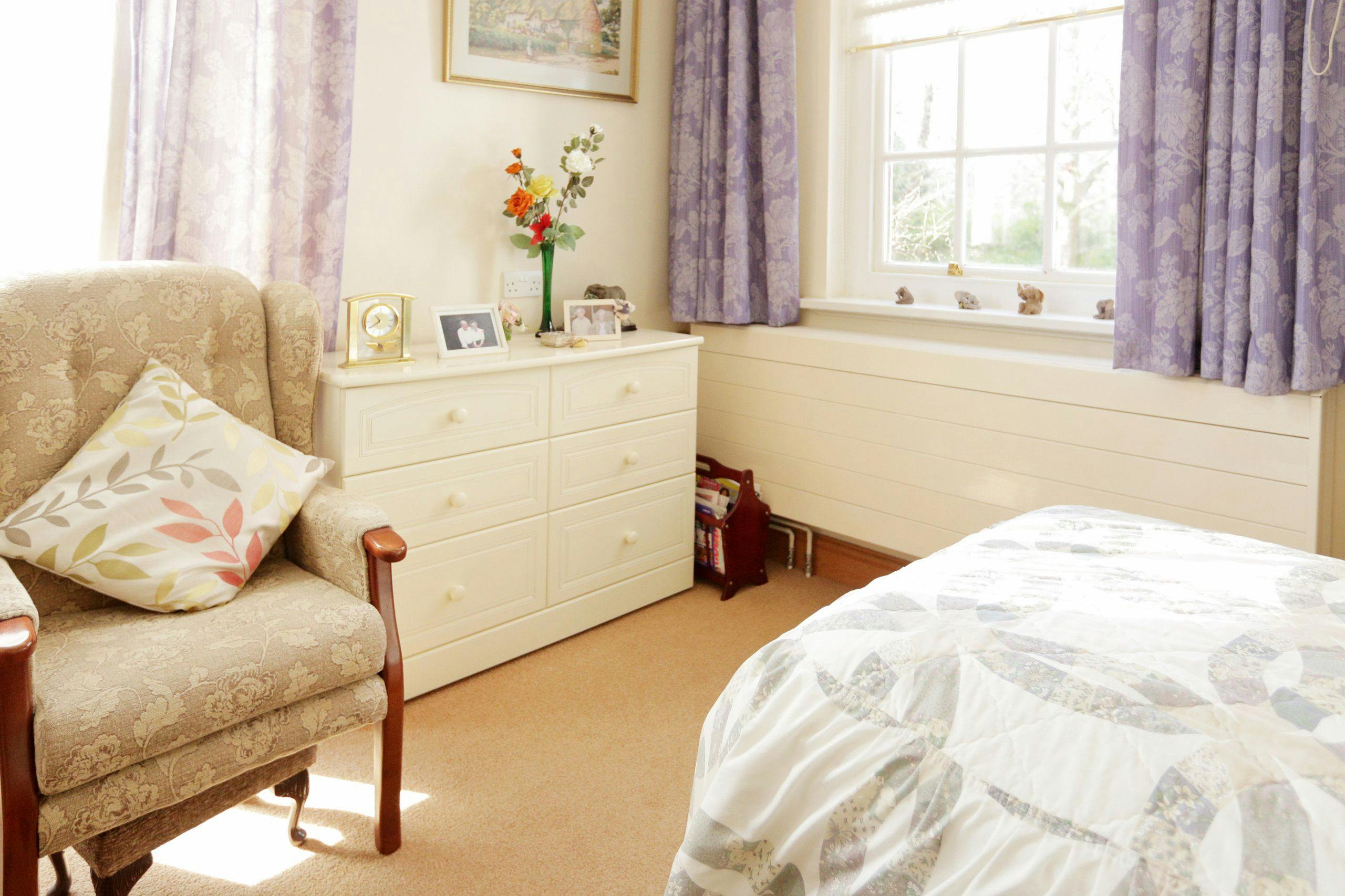 Bedroom at Broadlands Care Home, Lowestoft, Suffolk