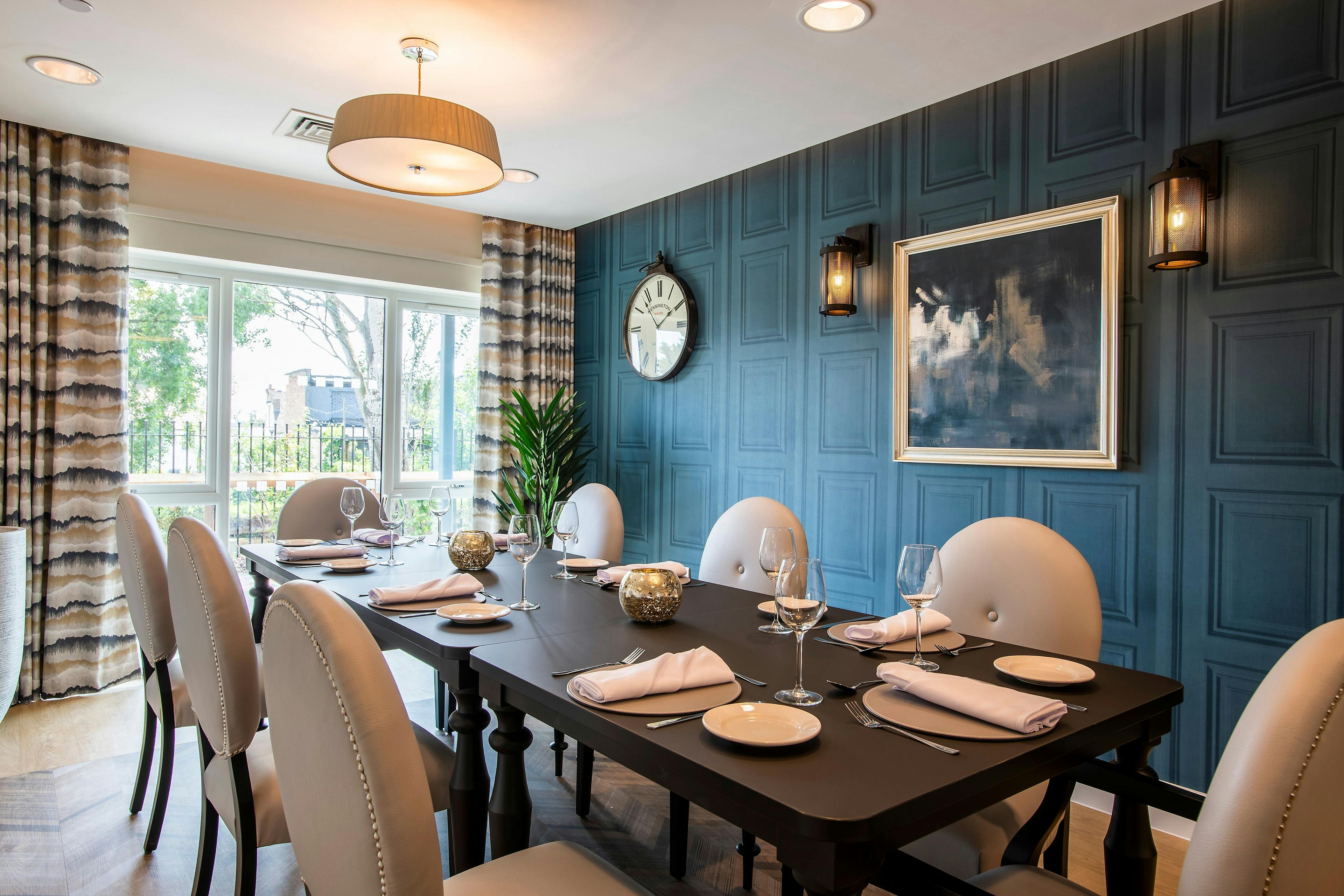 Dining Room at Brookwater House care home in Enfield, London