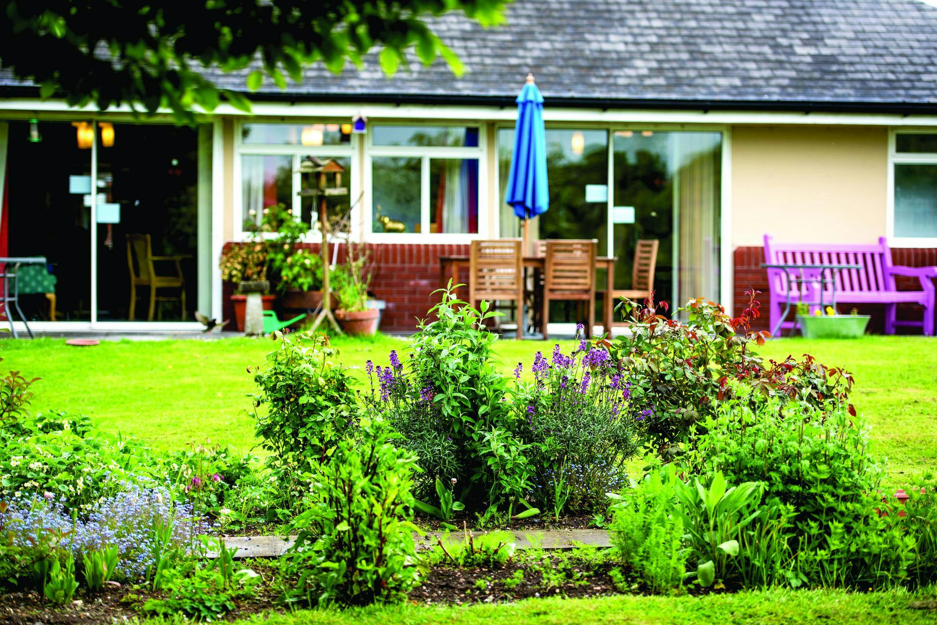 Garden atvBuckland Court Care Home in Amesbury, Wiltshire