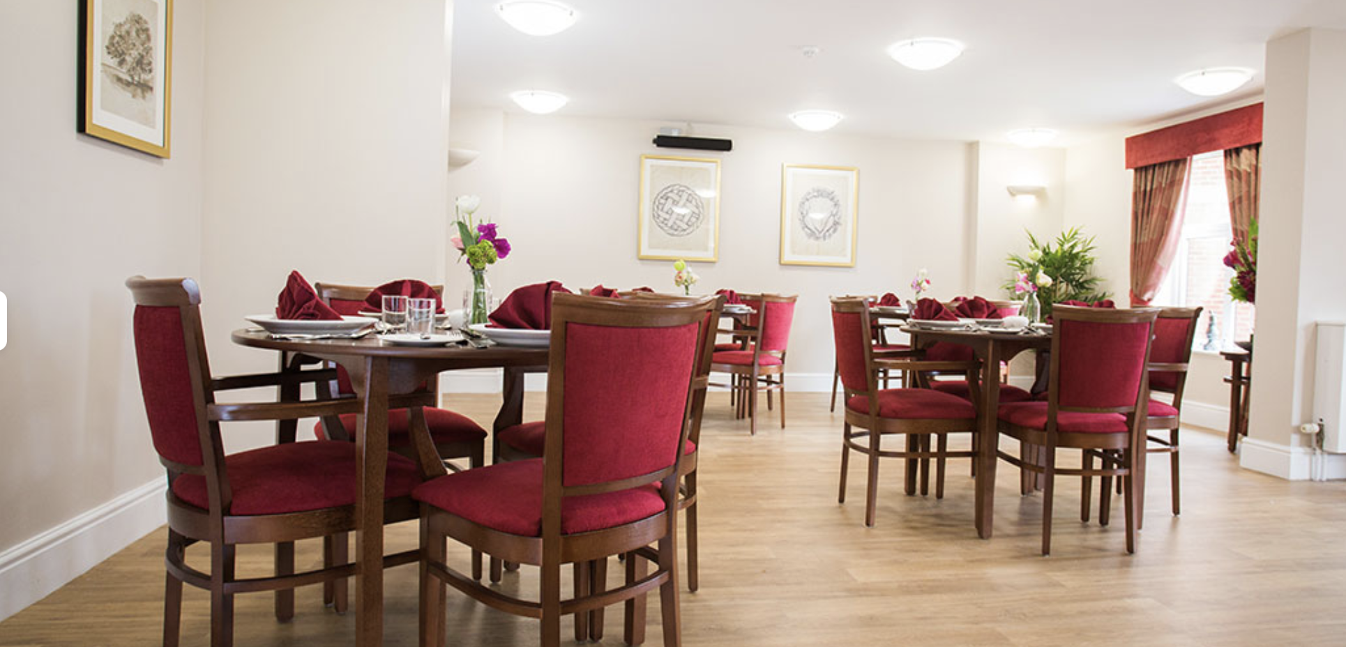 Dining room of Ardenlea Court care home in Solihull, West Midlands