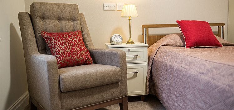 Bedroom at Brookview Care Home in Alderley Edge, Cheshire