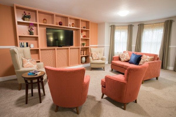 Communal Lounge at Brookview Care Home in Alderley Edge, Cheshire