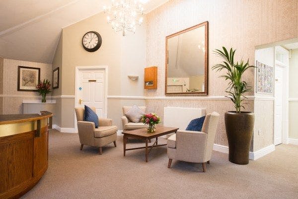 Reception at Brookview Care Home in Alderley Edge, Cheshire