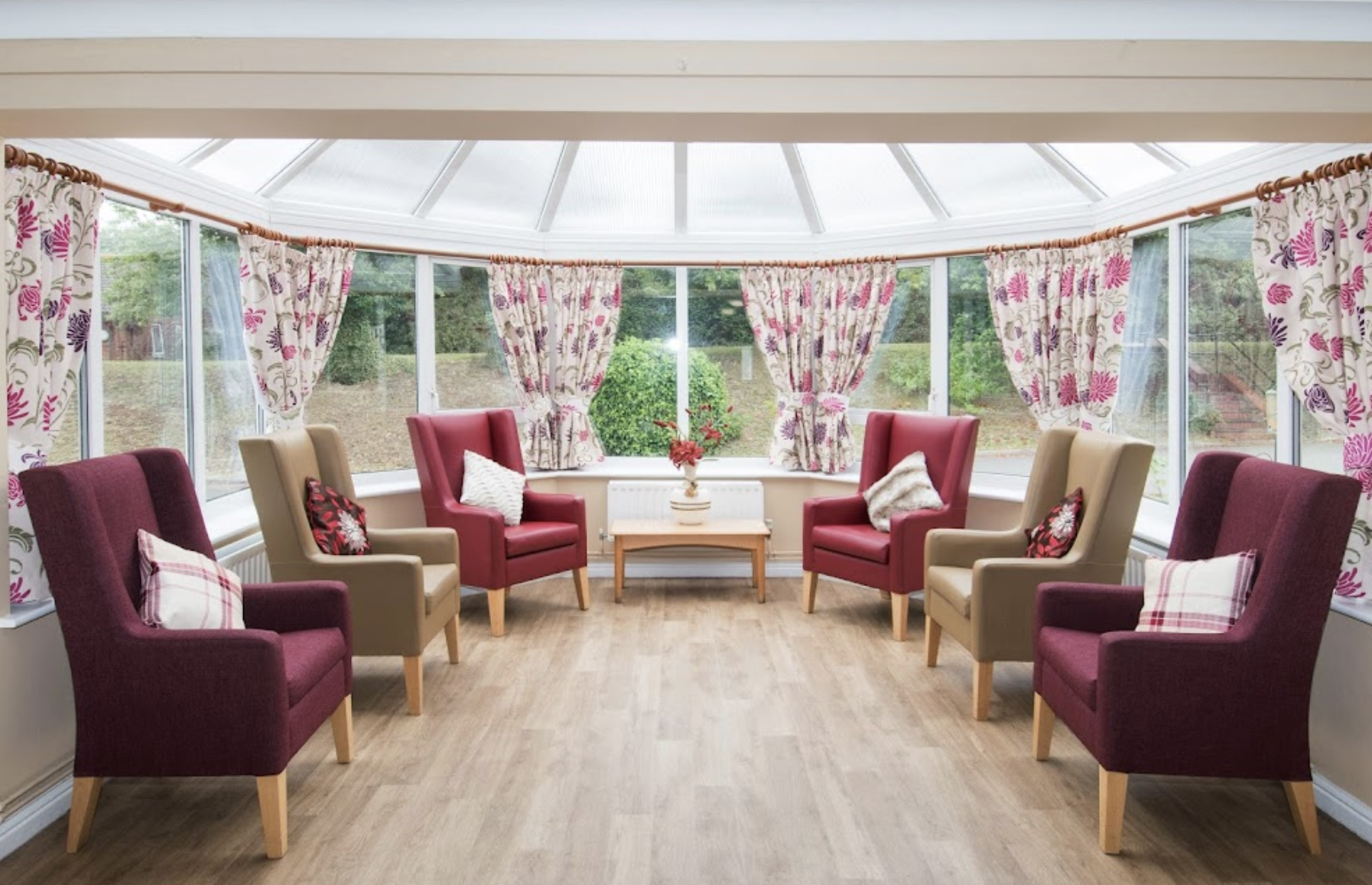 Lounge of Colonia Court care home in Colchester, Essex