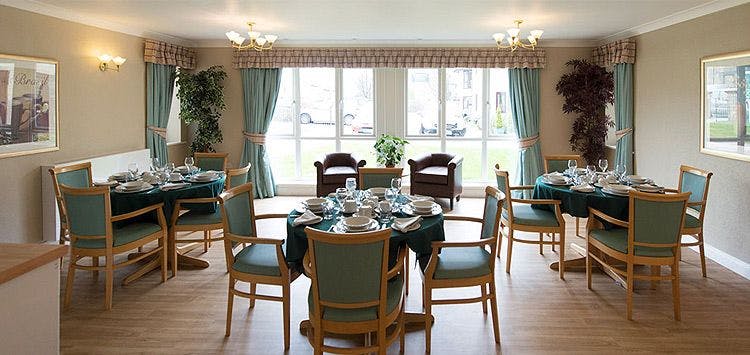 Dining Room at Crossley House Care Home in Bradford, West Yorkshire 