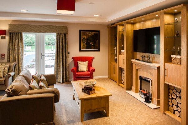 The lounge area at Fountains Lodge Care Home in Tunbridge Wells, Kent