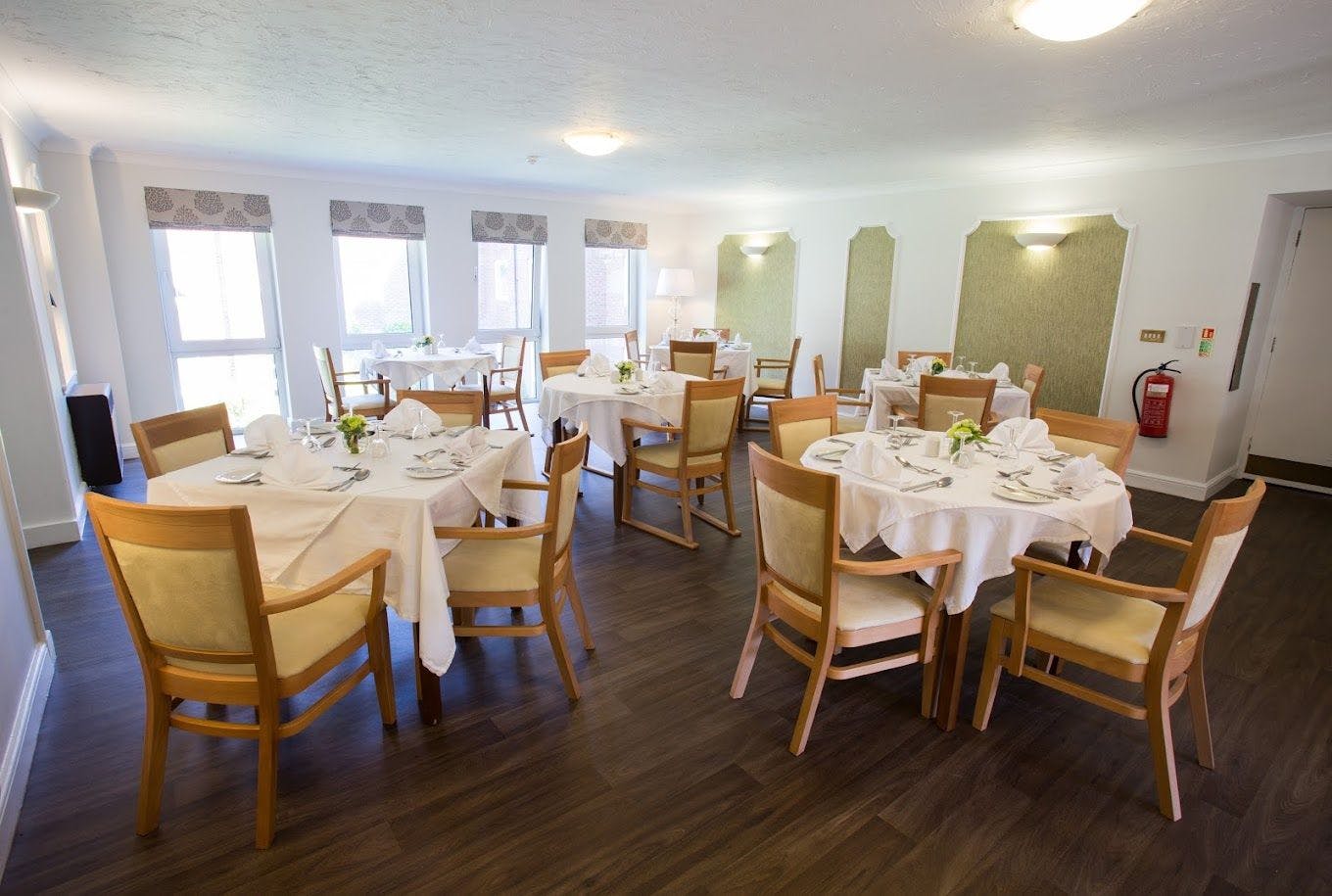Dining Room at Queensmount Care Home in Bournemouth, Dorset