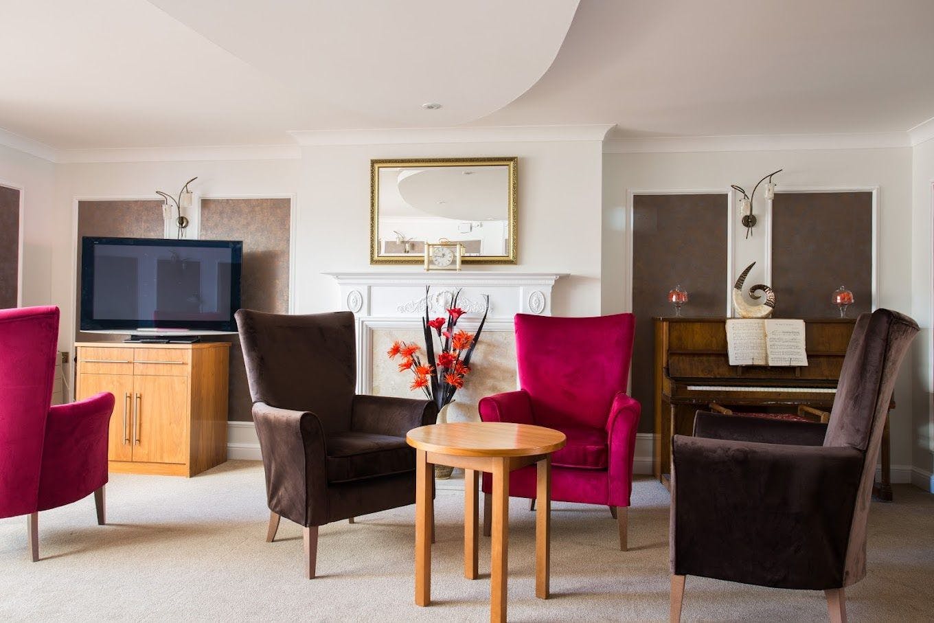Communal Area at Queensmount Care Home in Bournemouth, Dorset