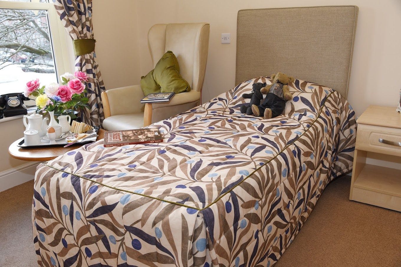 Bedroom at Sunnyview House Care Home in Leeds, West Yorkshire