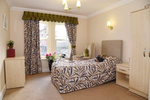 Bedroom at Sunnyview House Care Home in Leeds, West Yorkshire