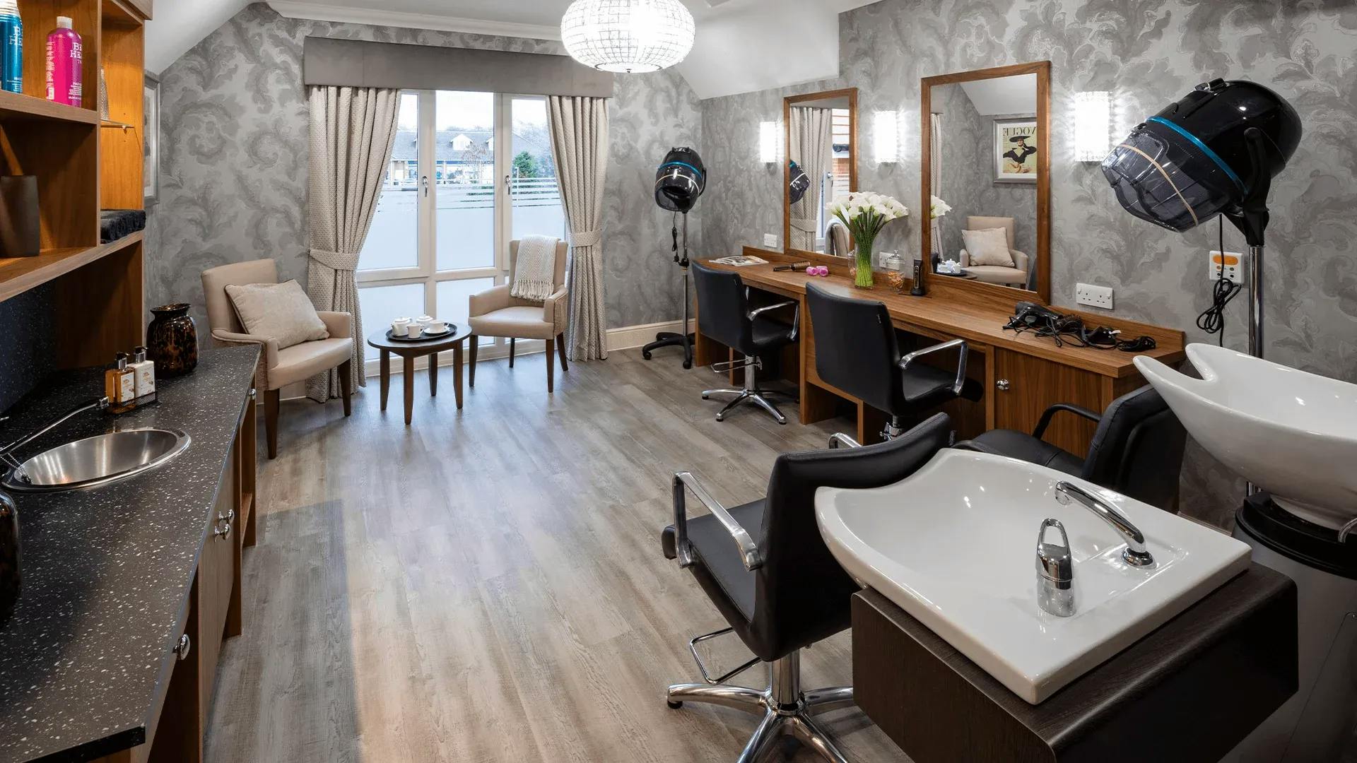 Hair Salon of Butlers Mews Care Home in Rugby, Warwickshire