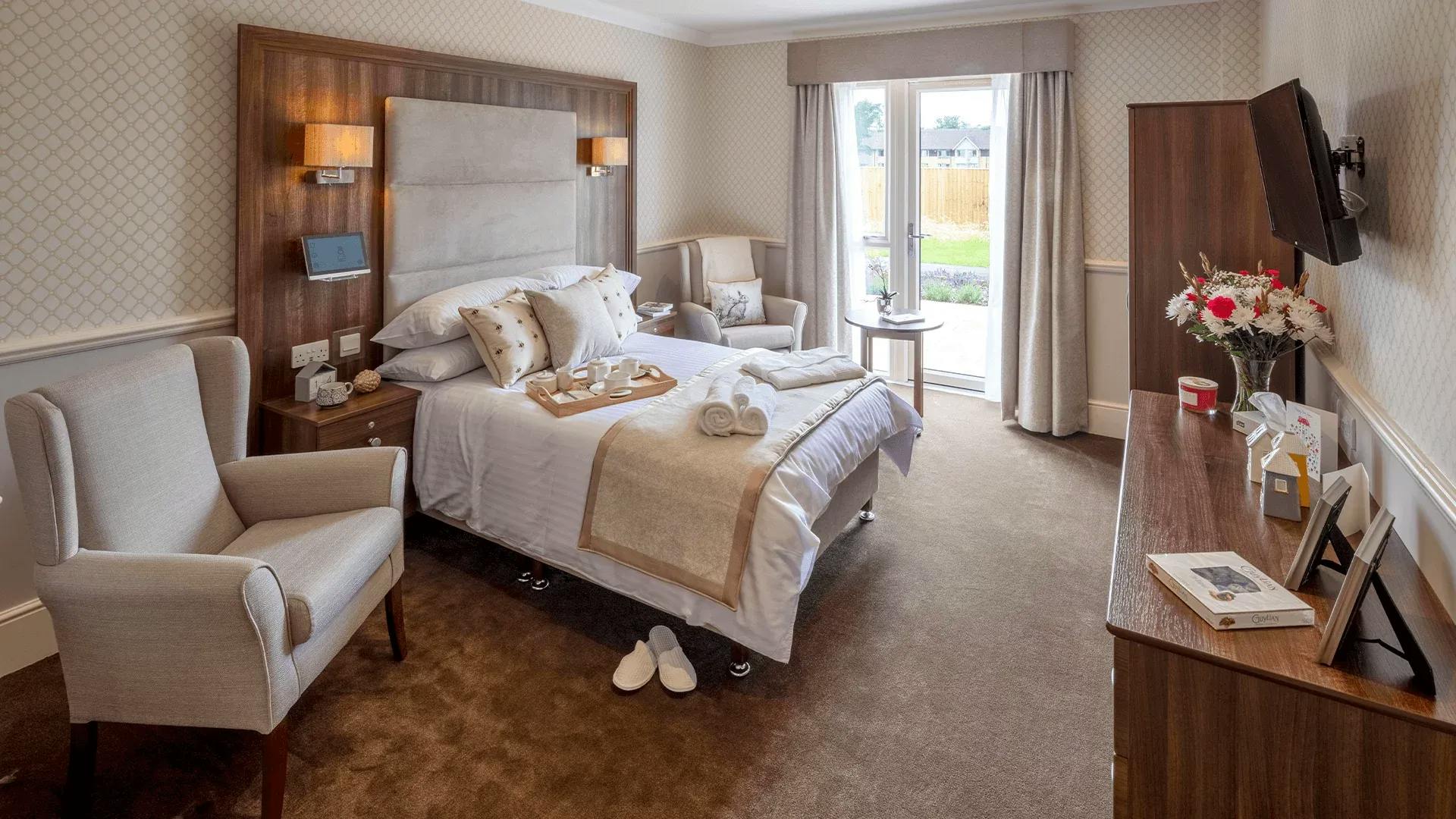 Bedroom of Butlers Mews Care Home in Rugby, Warwickshire