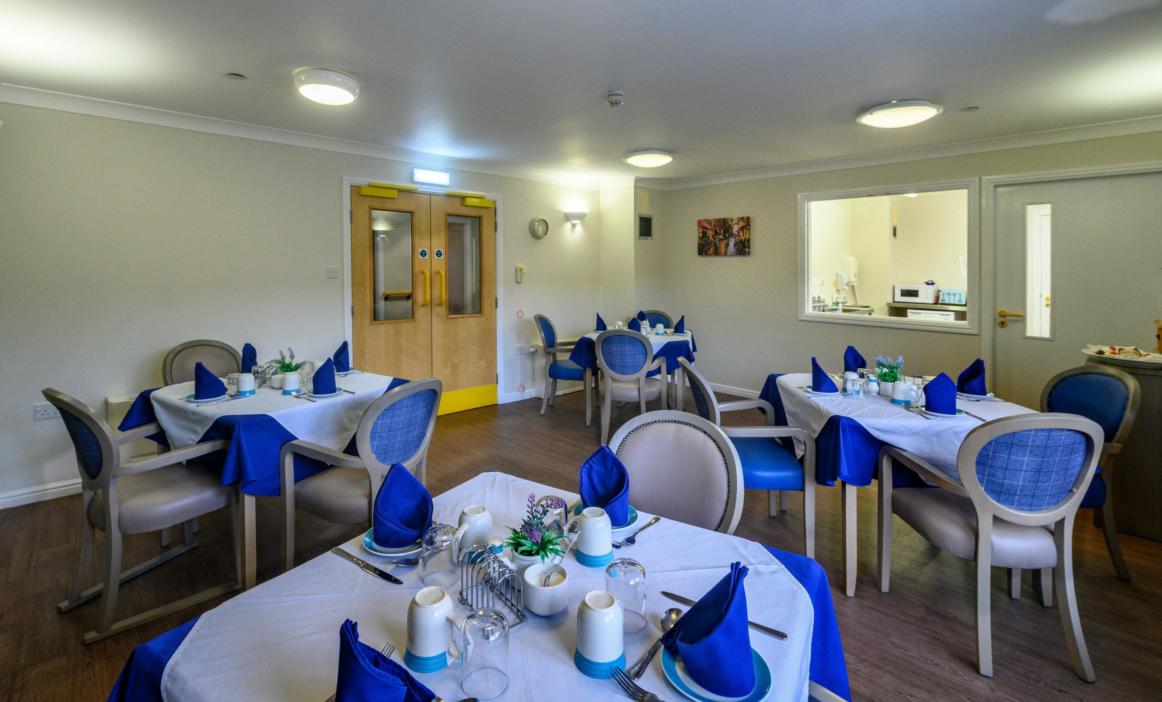 Dining Room of Caledonian Court Care Home in Falkirk, Scotland