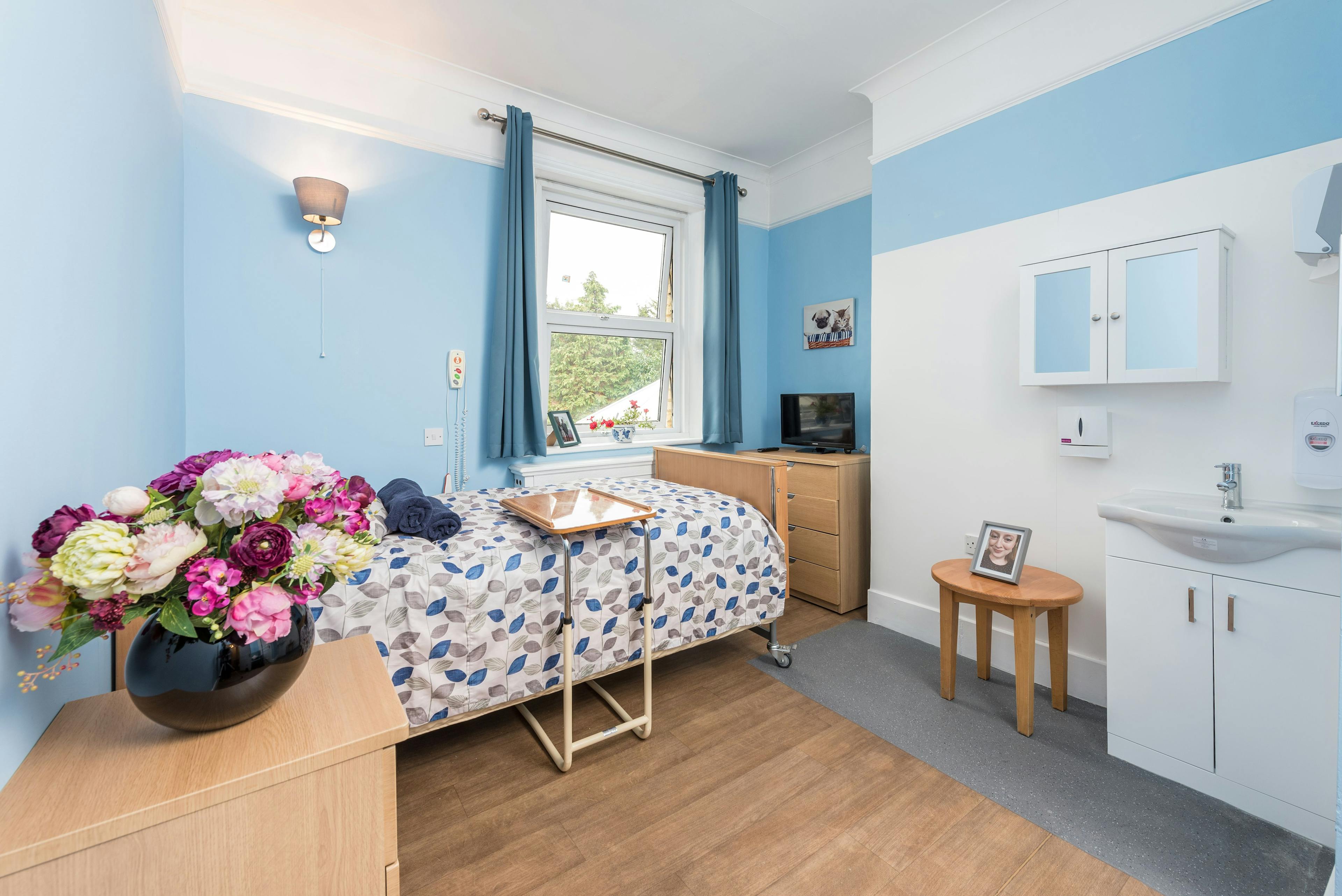 Bedroom of The Cedars care home in Barnet, London