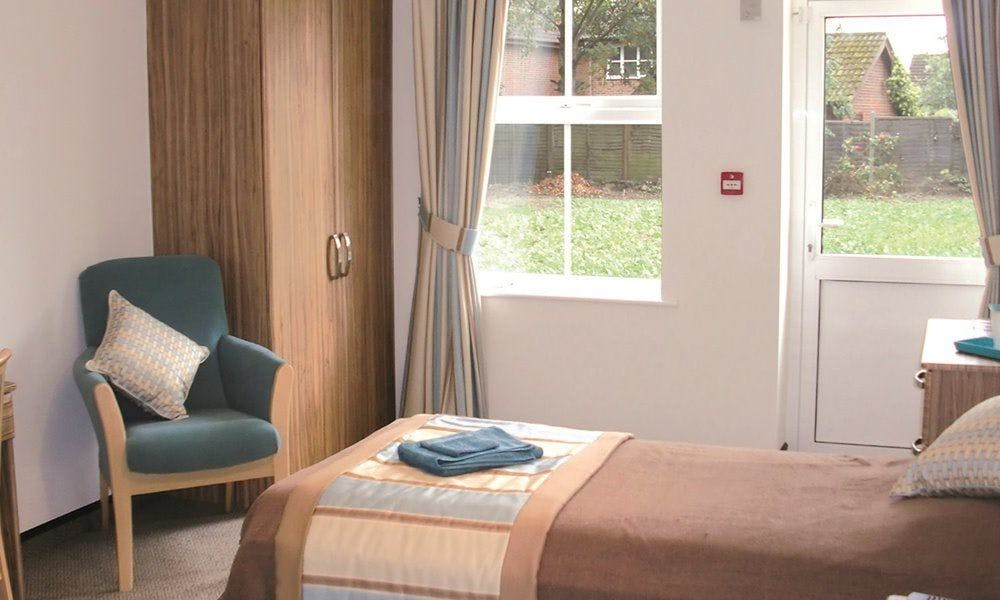 Bedroom at Kings Lodge Care Home in West Byfleet, Surrey