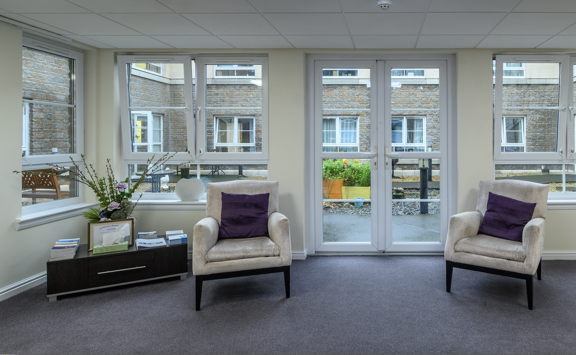 Communal Area of Caledonian Court Care Home in Falkirk, Scotland