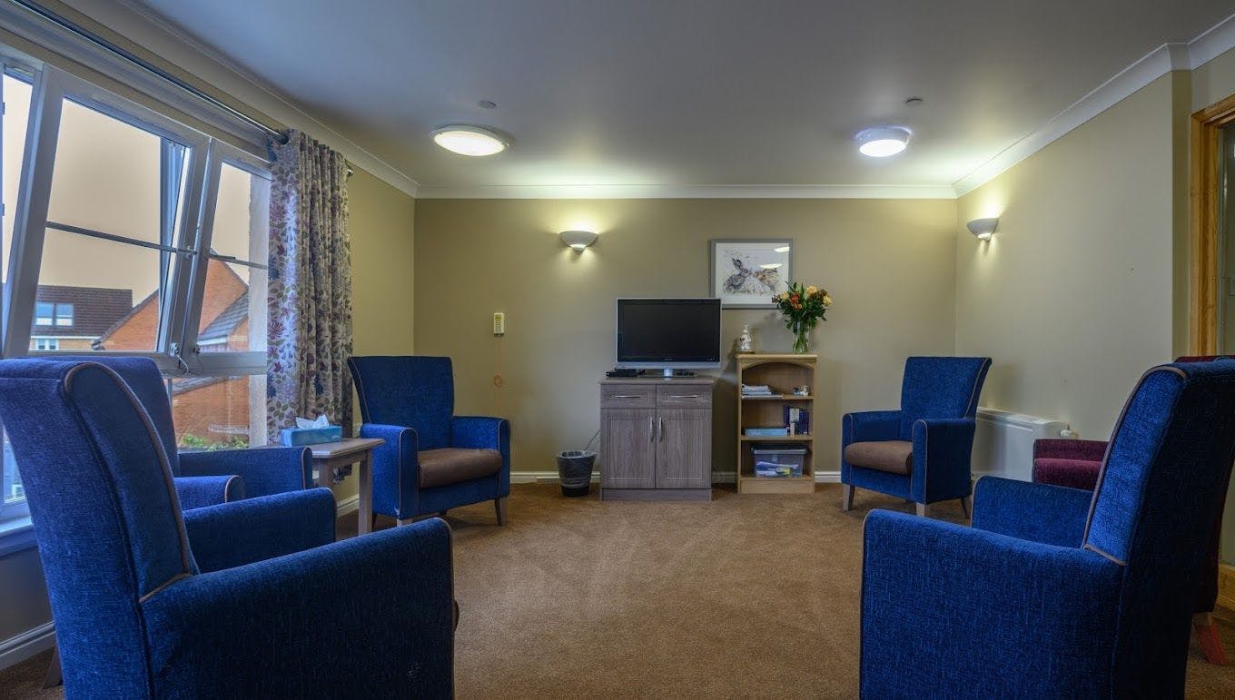Communal Lounge of Caledonian Court Care Home in Falkirk, Scotland