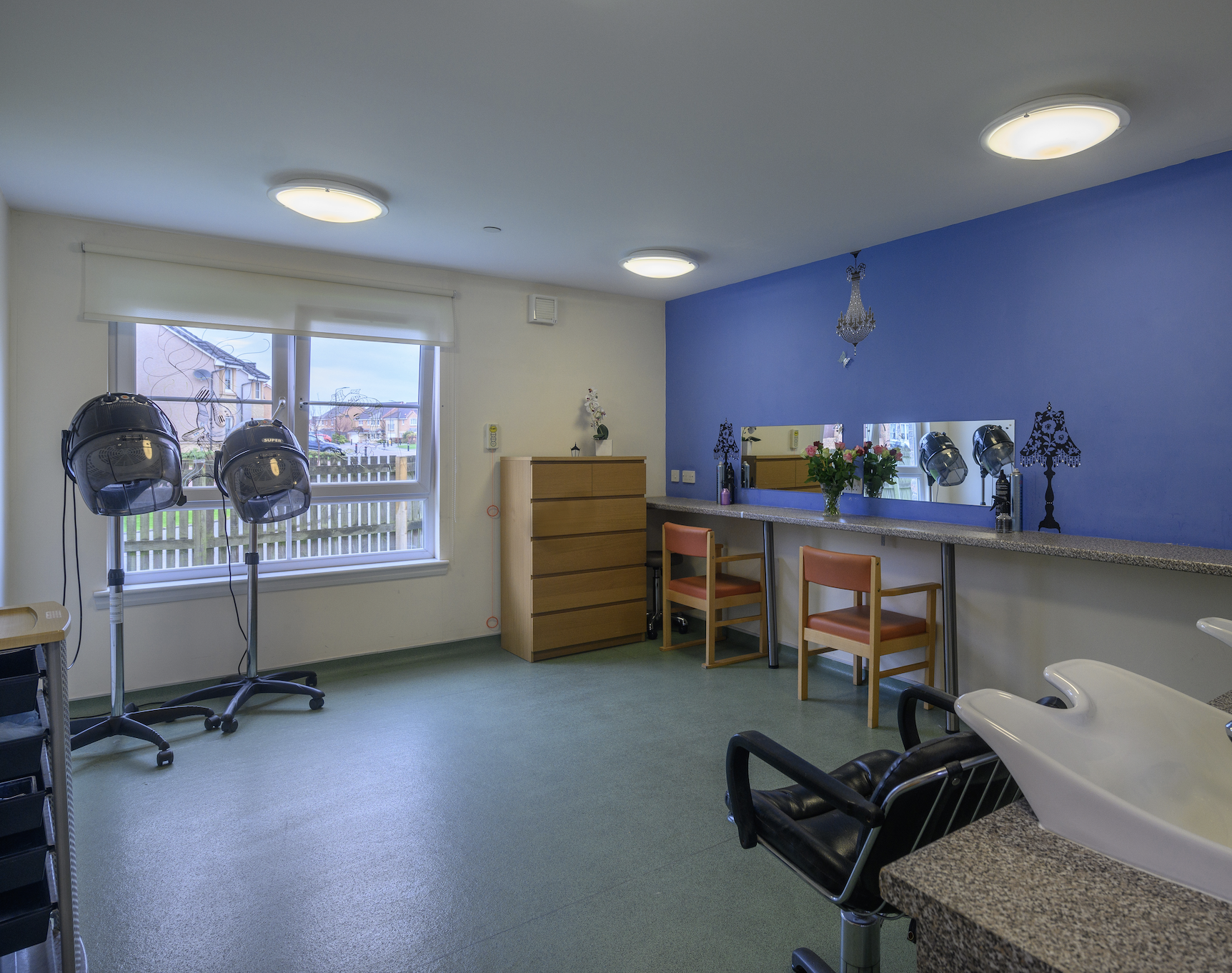 Salon of Caledonian Court Care Home in Falkirk, Scotland