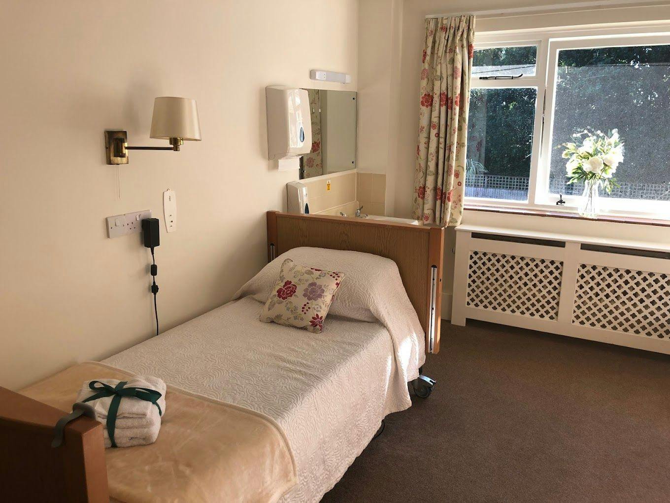 Bedroom of Castle Dene care home in Bournemouth, Hampshire