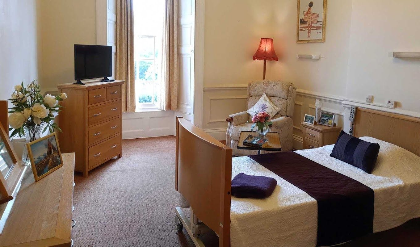 Bedroom of Fremington Manor care home in Barnstaple, Devon