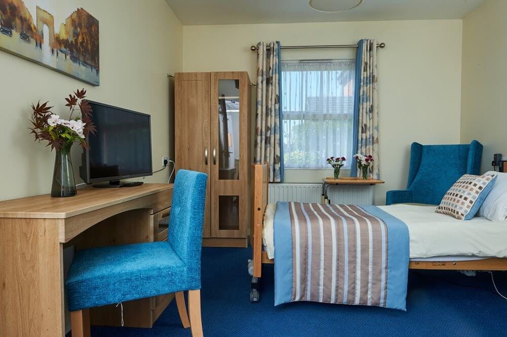 Bedroom at Whitebourne Care Home in Frimley, Surrey